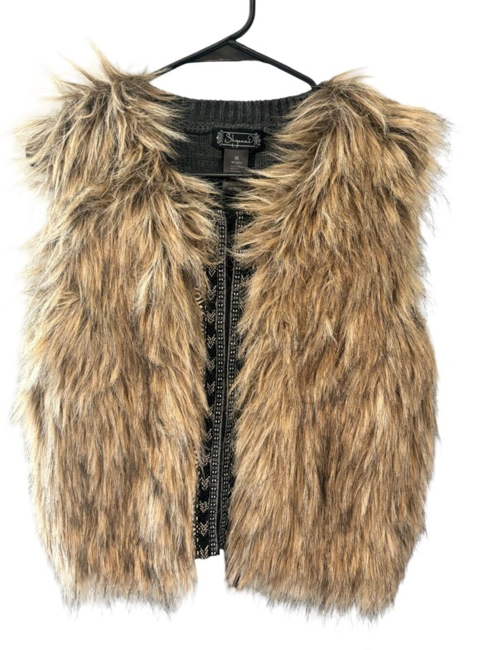 Skyanne Women’s Faux Fur Knitted Back Vest